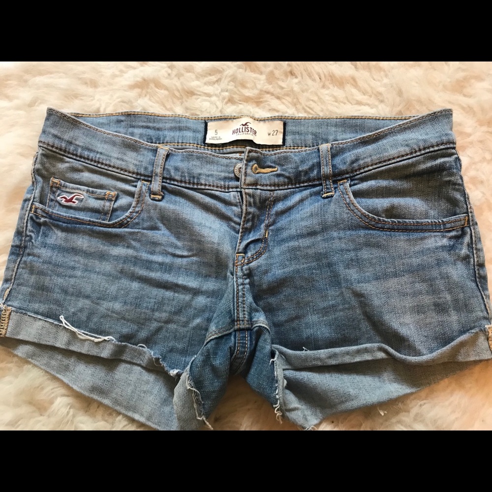 Hollister low rise jean shorts